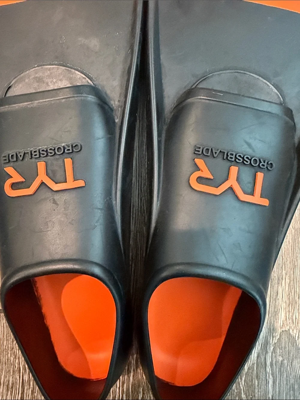 TYR Black and Orange Crossblade Youth Swim Fins